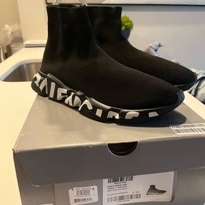 Balenciaga speed knit graffiti sneakers